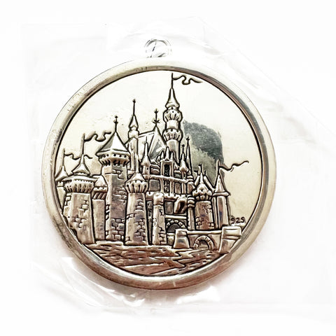 Vintage Disneyland Sleeping Beauty Castle Happy Holiday 2000 Sterling Silver .925 Ornament