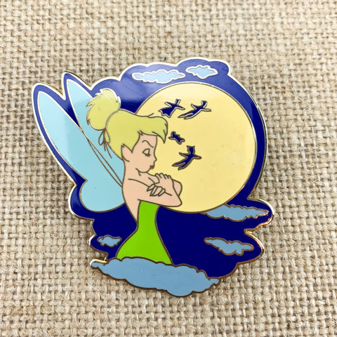 Disney Tinkerbell Pouting Moon Flying Peter Pan Wendy Michael John Pin