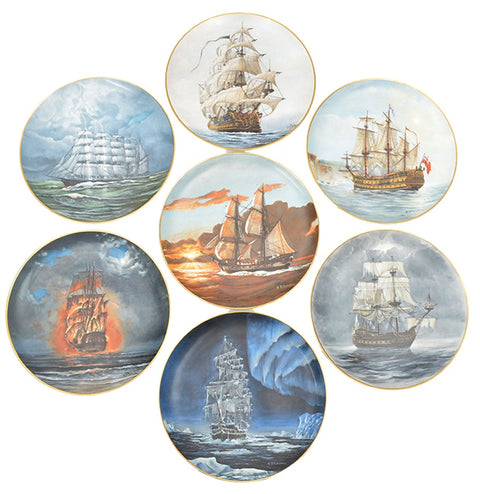 Legendary Ships Of The Seas Plates Royal Cornwall Calhoun's Collectors Society Set 10