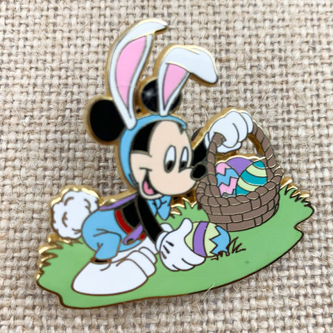 Disney Easter Holiday Mickey Mouse Rabbit Costume Egg Basket Pin