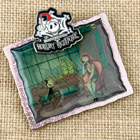 WDI - Ride Through Series #2  The Haunted Mansion Holiday Nightmare Music Room Sally & Teddy Pin