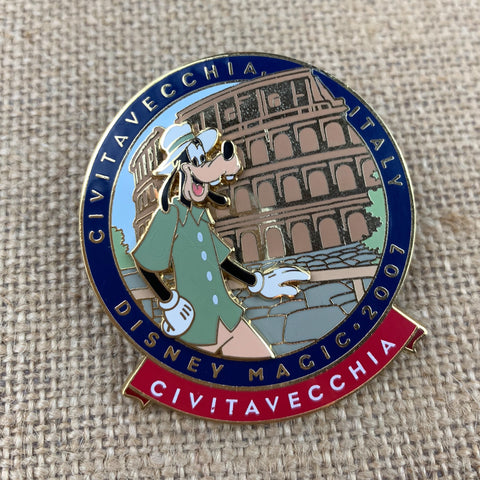 Disney Magic 2007 Civitavecchia Italy Goofy Cruise Line Official Trading Pin