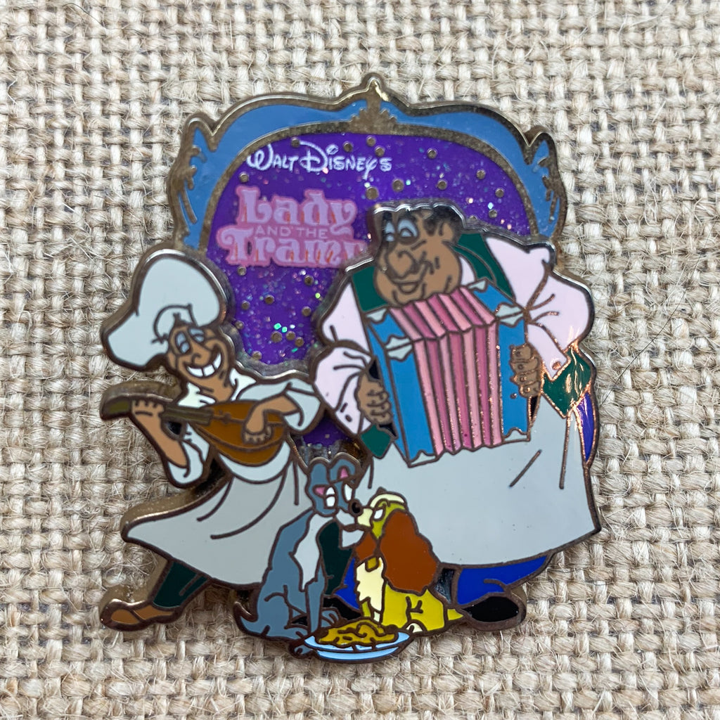 Lady and the Tramp Dog Pup Puppies Family Collection Chef Tony Joe Disney Pin
