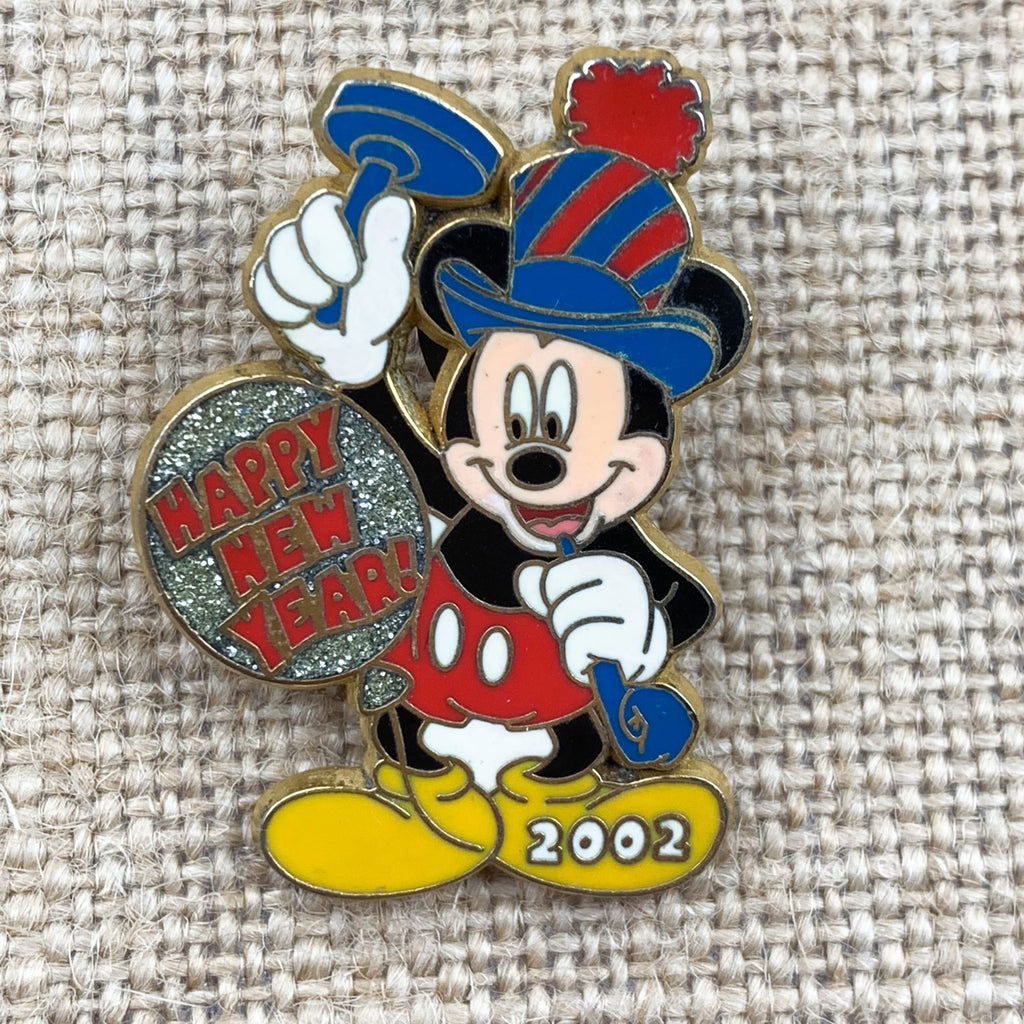 Disney Mickey Mouse Happy New Year w/ Balloon 2002 Pin