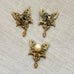 Vintage Butterfly Clip Earrings Brooch Set