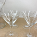 Vintage Noritake Sasaki Etched Bamboo Crystal Mid Century Martini Set