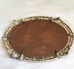 Vintage Filigree Mirror Tray Stamped SF