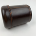 Vintage Leather Dice Cup Holder Ribbed Interior Grip Stitched