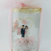 Vintage Wedding Bride Groom Cake Topper Heart Tulle  Platform