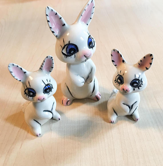 Porcelain Bunny Rabbit Set