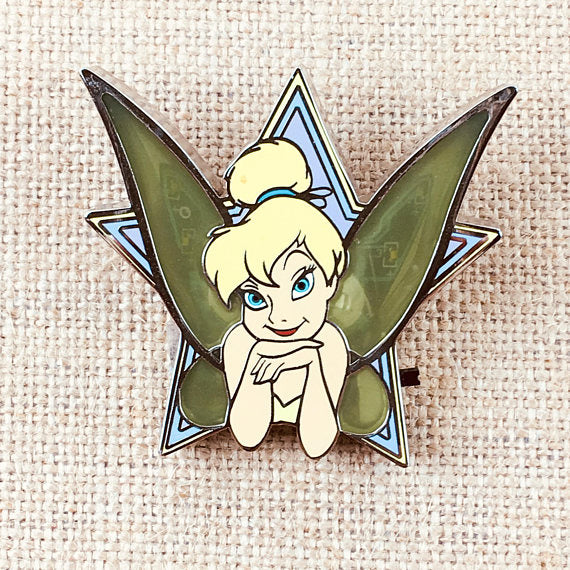 Tinker Bell Light Up Wings Stained Glass Star Large Disney Pin Collector