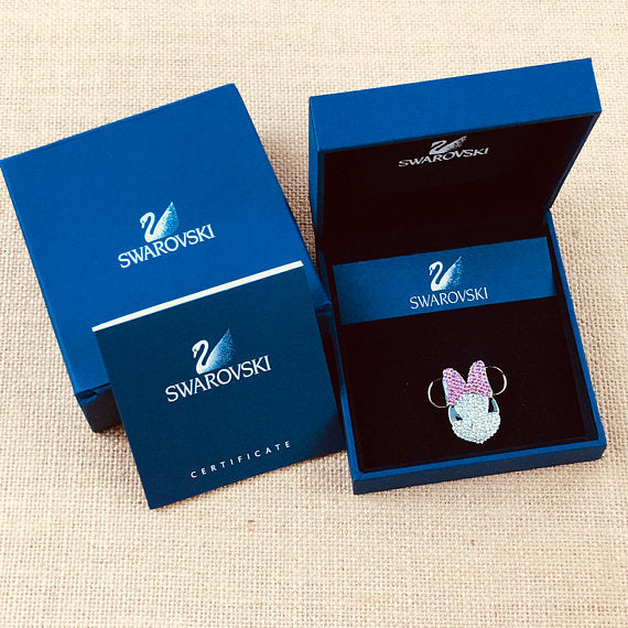 Swarovski Minnie Mouse Crystal Rose Brooch 872508 NIB