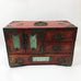 Vintage Oriental Chinese Wood Wooden Jewelry Box Brass And Ornate Carved Jade The Peoples Republic Of China Music Box