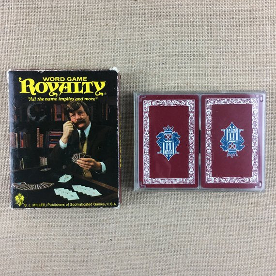 Royalty Word Game Vintage Full Set of Playing Cards S. J. Miller