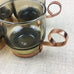 Vintage BEUCLER LTD Cobraz Copper and Brass Glass Drinking Cups
