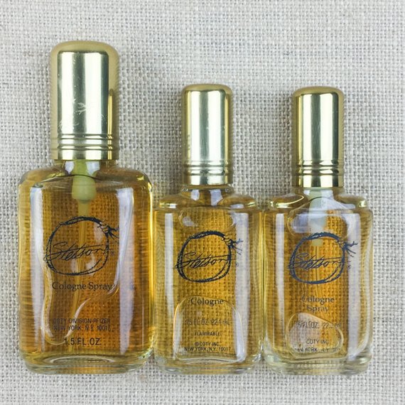 Vintage Stetson Cologne for Men 3 Bottles Coty Vintage 80s Fragrance