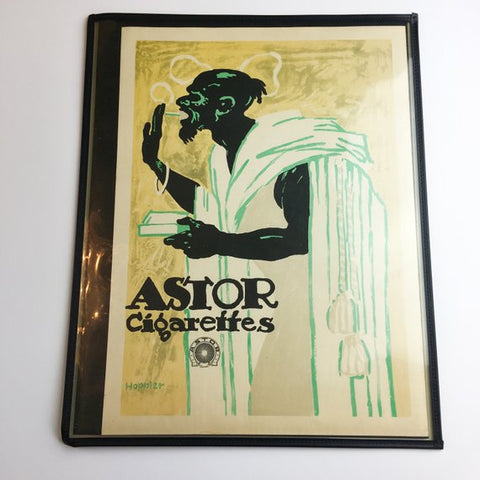 Vintage Hoppler Art Nouveau Poster for Astor Cigarettes Paper Print