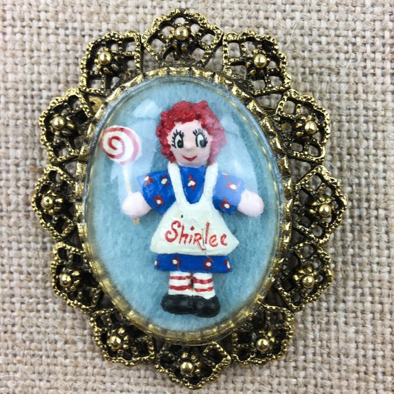 Vintage Shirlee Doll Brooch Pin