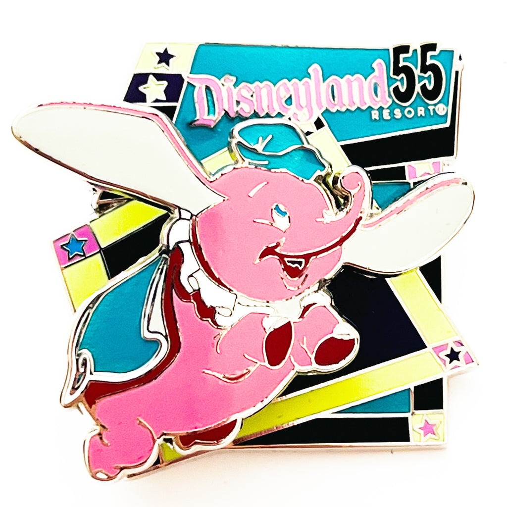 Disney Retro 3D Pink Flying Elephants Attraction 50th Dumbo LE 750 Pin