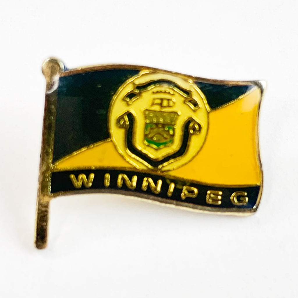 Vintage Winnipeg Flag Hat Lapel Pin