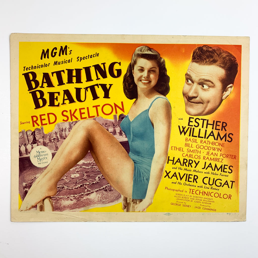 1944 MGM Bathing Beauty Esther Williams  Red Skelton Movie Lobby Card