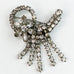Vintage Rhinestone Jewelry Dangle Brooch Pin