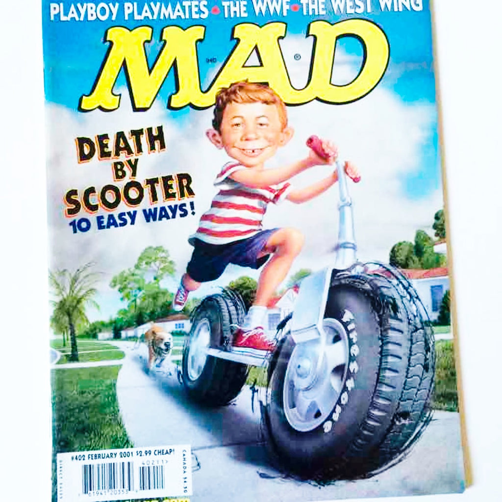 MAD Magazine February 2001 No. 402 Death By Scooter