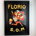 Florio SOM Marcello Dudovich Italian Ceramic Tile Framed Wall Art