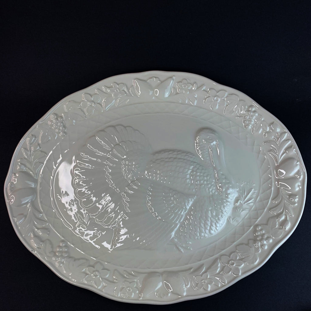 Vintage Ceramic Turkey Serving Tray Platter Japan