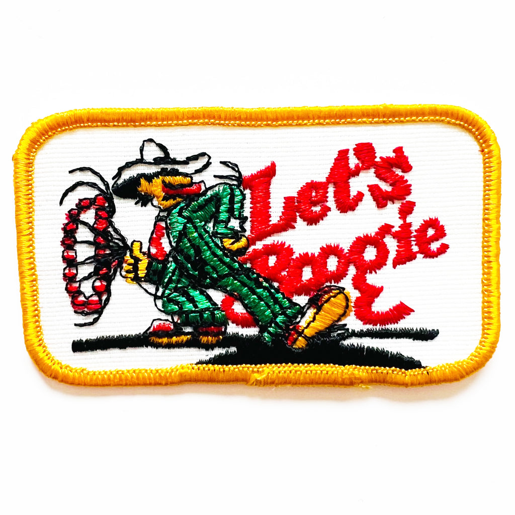 Vintage Lets Boogie Embroidered Souvenir Patch