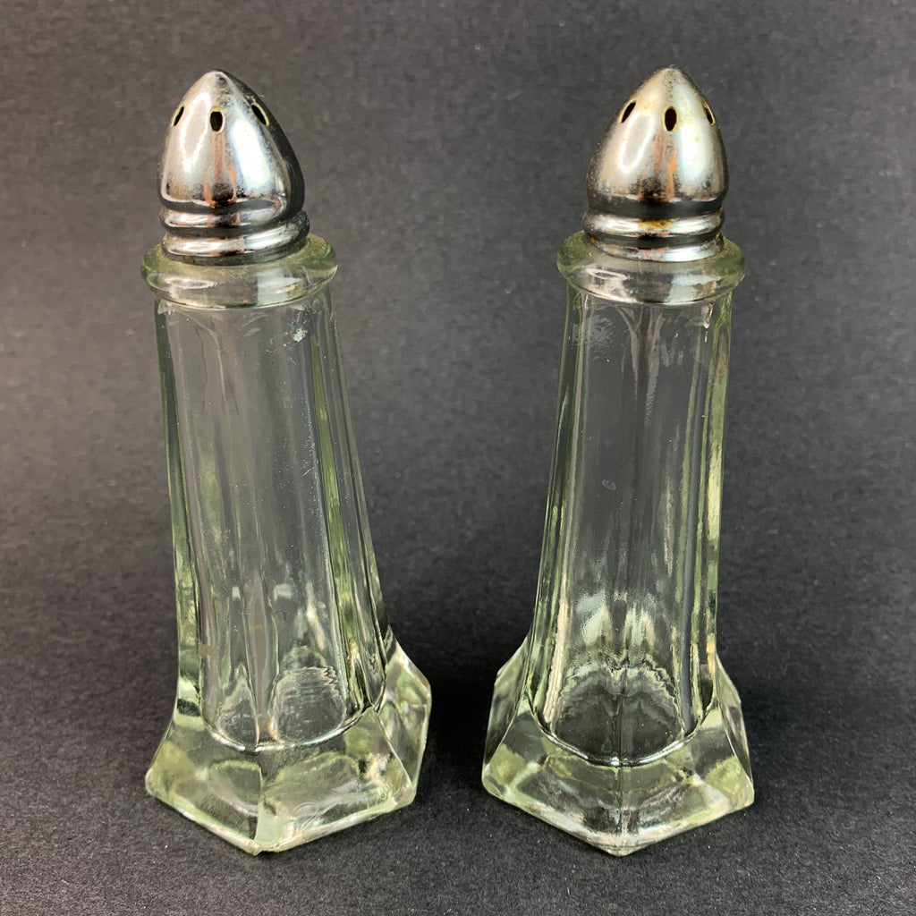 Vintage Eiffel Glass Salt & Pepper Shakers