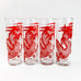 Vintage Red Dragon Orchid Asian Glasses