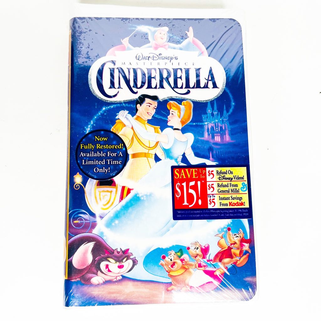 Walt Disney Cinderella VHS #5265 Clamshell Masterpiece Collection