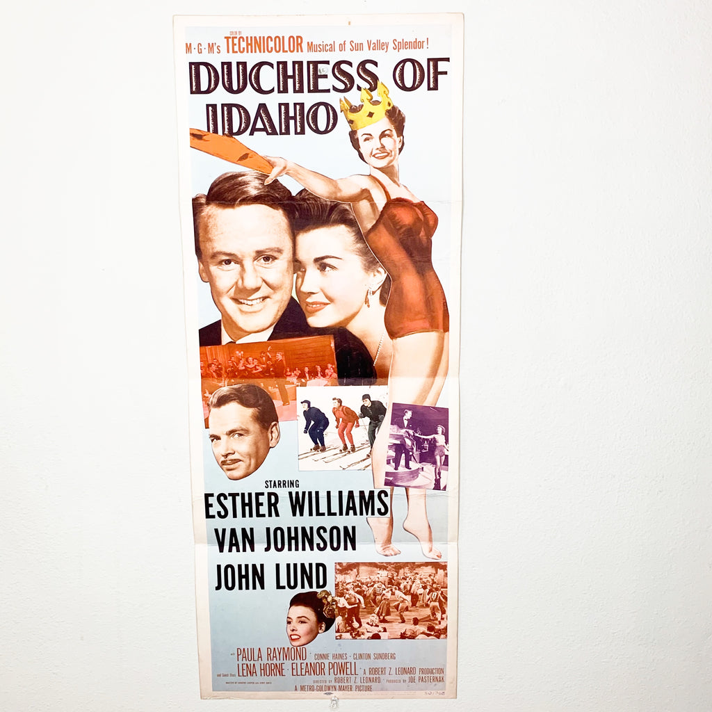 Duchess Of Idaho 1950 Esther Willams Van Johnson MGM Technicolor Movie Poster