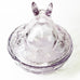 Vintage Longaberger Glass Lavender Rabbit Dish