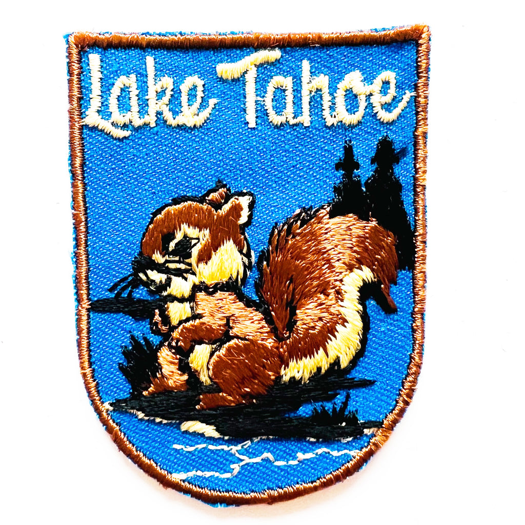 Vintage Lake Tahoe Squirrel Embroidered Souvenir Patch