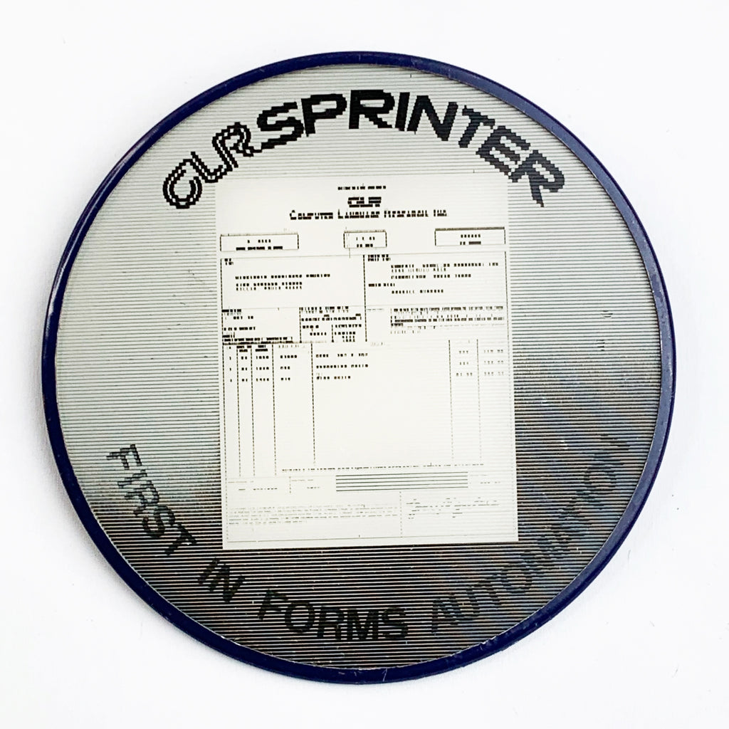 Vintage CLR Sprinter Vari-Vue Flicker Computer Advertising Pinback Button