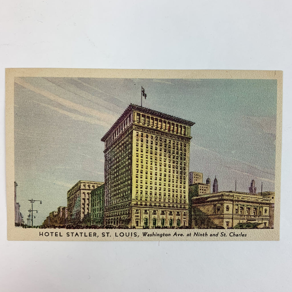Vintage Hotel Statler St. Louis Missouri MO  Washington Ave Postcard