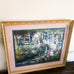 Home Interior Picture Glass Framed Print "Floral Welcome" Pink Gold Designer Series