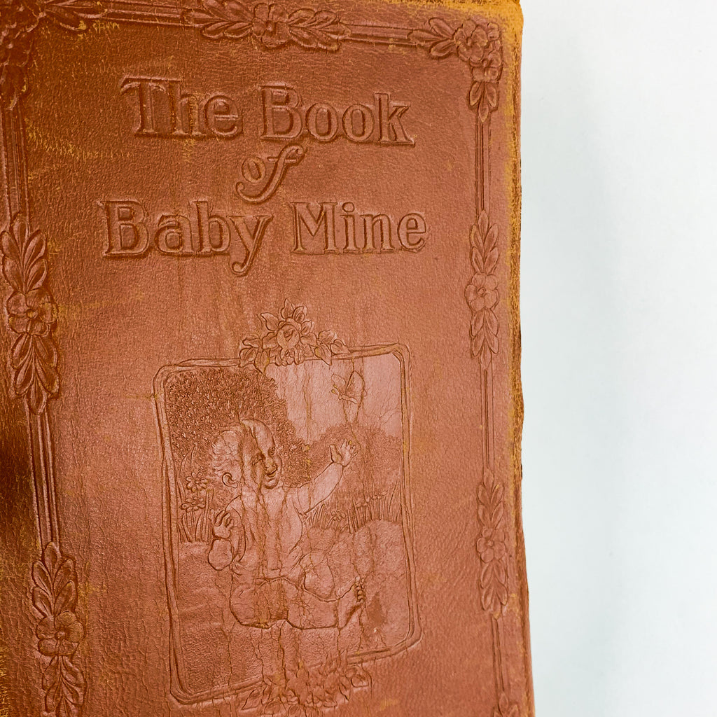 1930 The Book of Baby Mine Soft Leather Bound Keepsake Journal