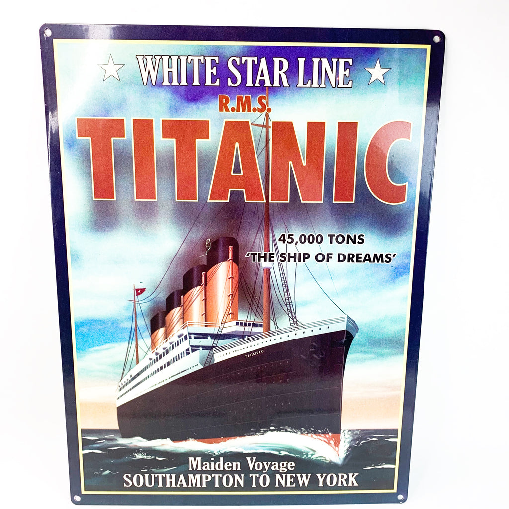 Titanic White Star Line Metal Wall Sign