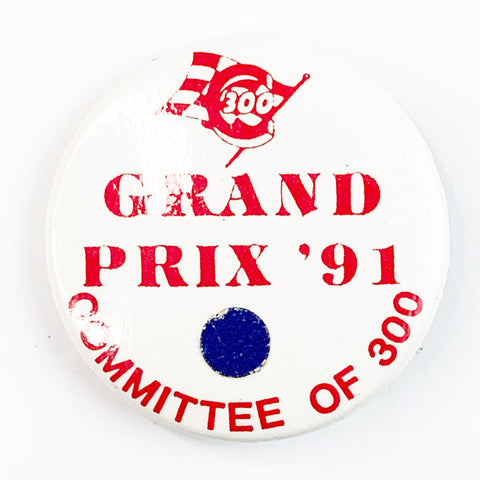 Vintage Grand Prix 1991 Committee of 300 Pinback Button