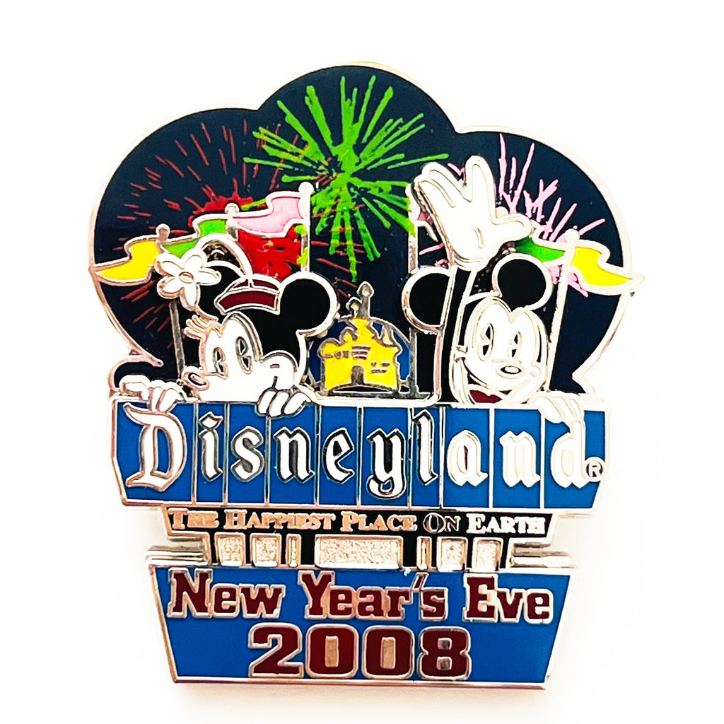 Disney DLR New Year's Eve 2008 Mickey And Minnie Classic LE 1000 Pin