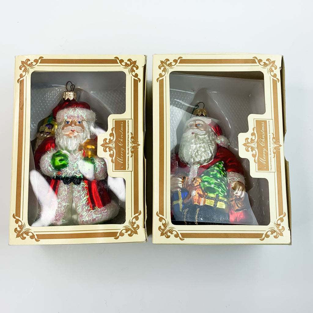 Santa Ornament Polish Mouth Blown Hand Painted Glass Christmas by Impuls