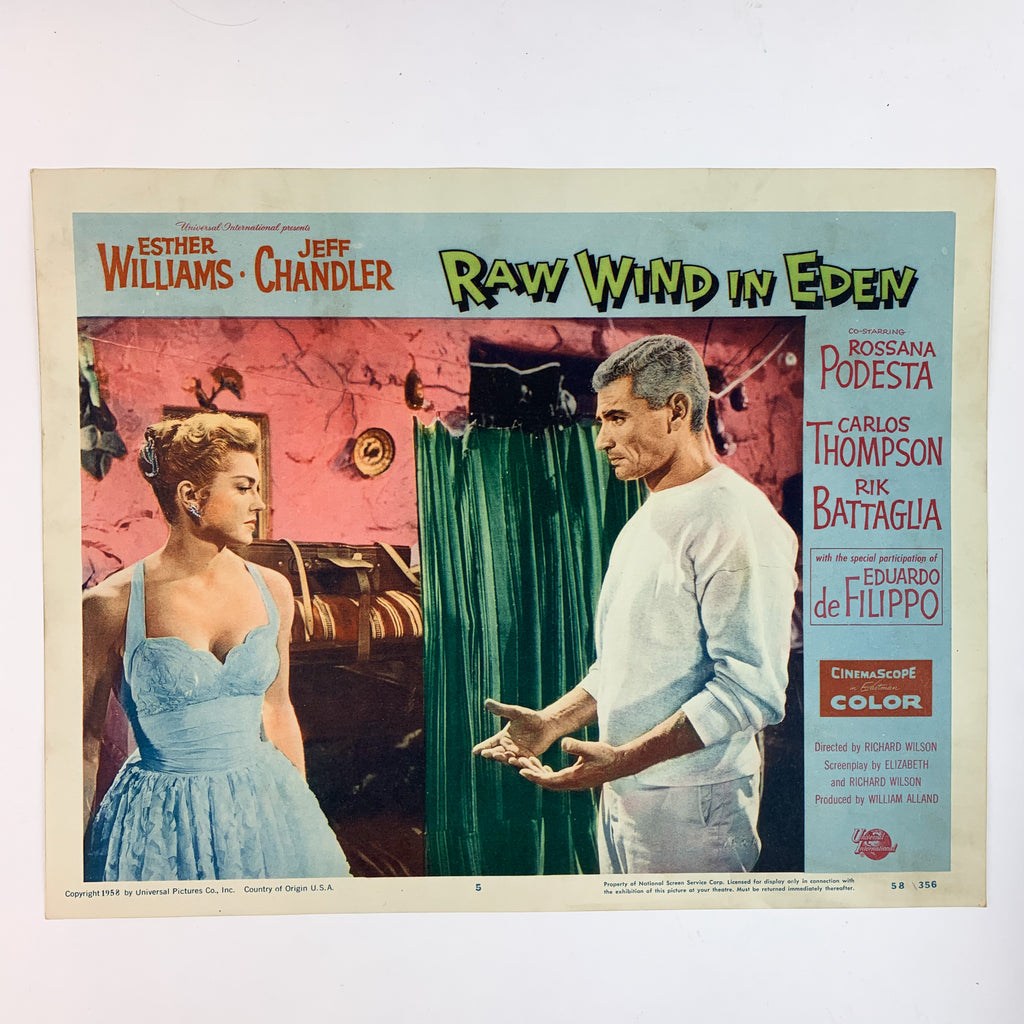 Raw Wind in Eden 1958 CinemaScope Esther Williams Jeff Chandler #5 Lobby Card