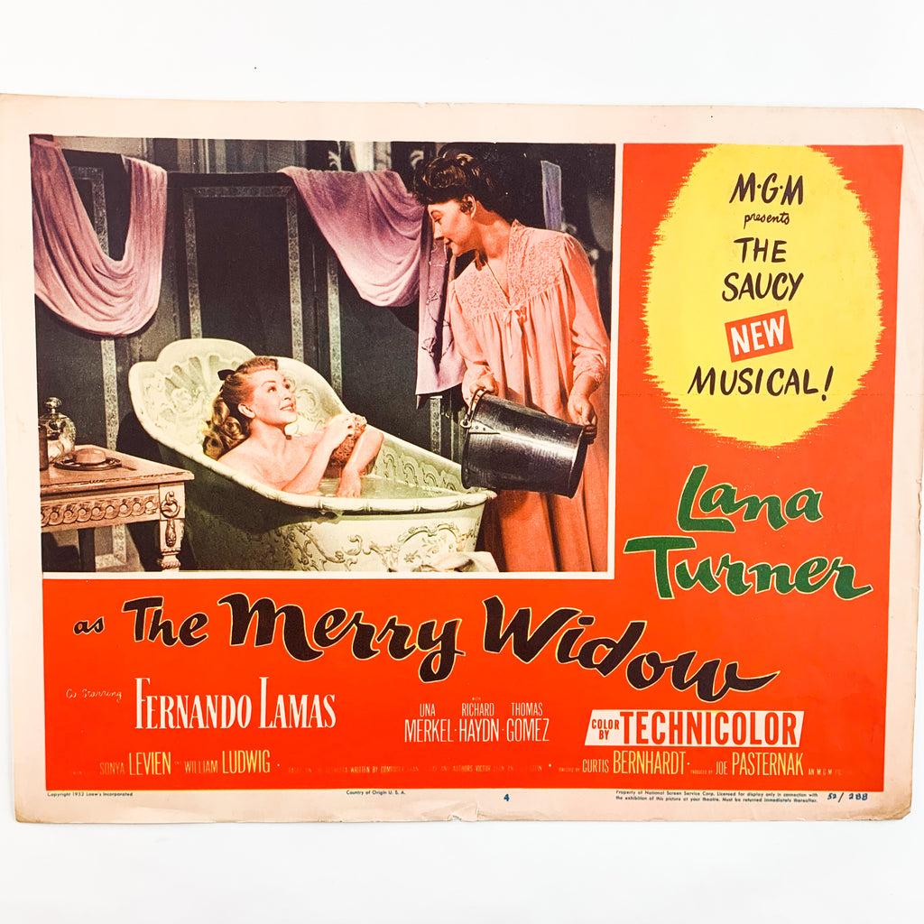 Vintage The Merry Widow MGM The Saucy Musical Lana Turner Lobby Card