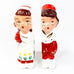 Vintage Wales Japan Boy Girl Ceramic Bookends