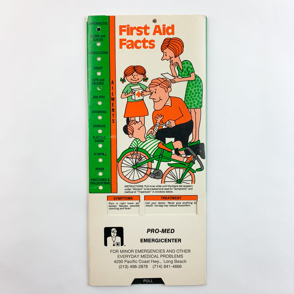 First Aid Facts Symptoms And Treatment Helpful Hint Guide Vintage 1980