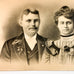 Antique Vintage Portrait Charcoal Picture Couple