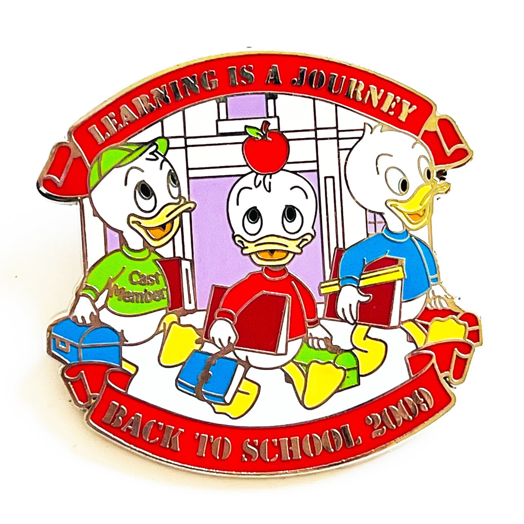 Disney Back To School Cast Exclusive 2009 Huey Dewey Louie Learning Is A Journey LE 500 Pin